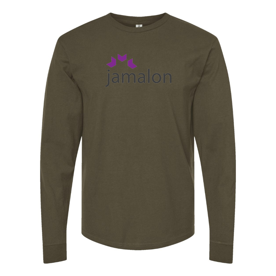 Men's Jamalon Logo Cotton Long Sleeve T-Shirt