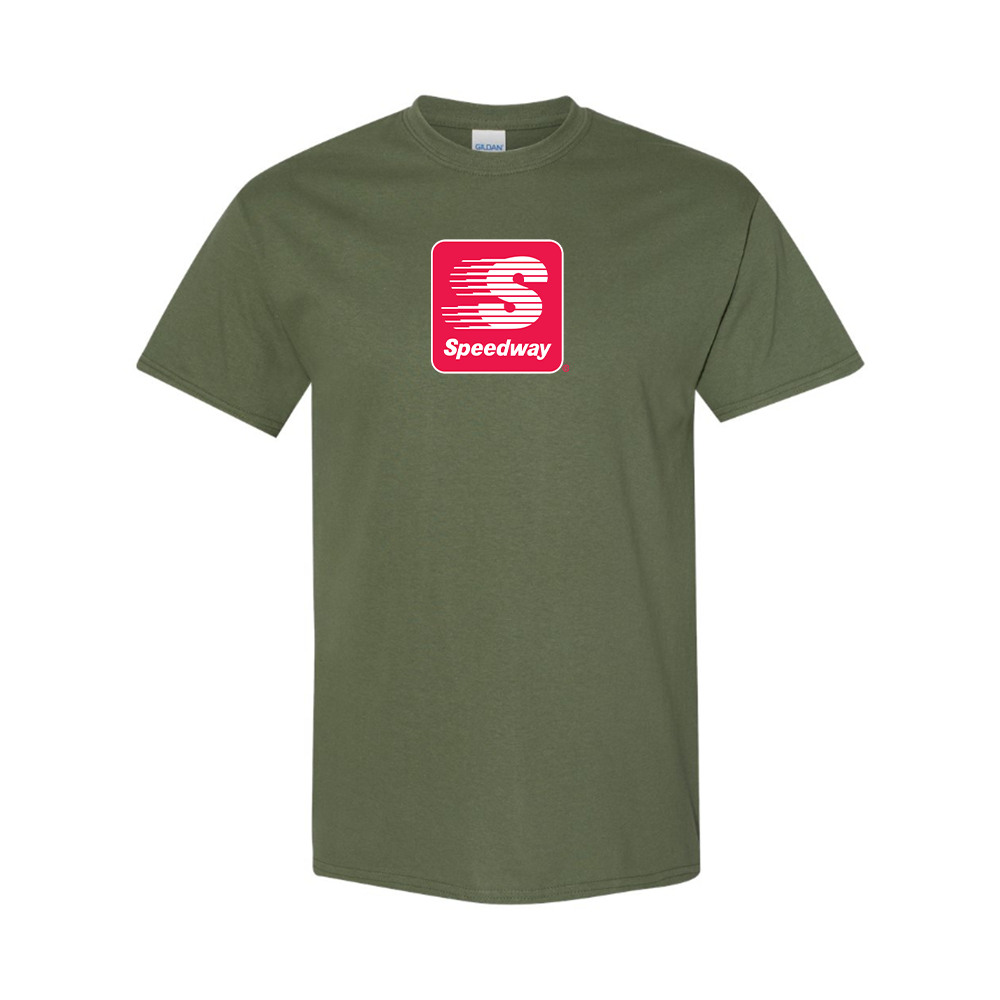 Men's Speedway Gas Station Logo Cotton T-Shirt