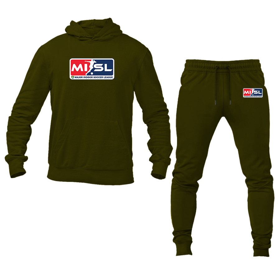 Men's Major Indoor Soccer League  Logo Hoodie Joggers Set