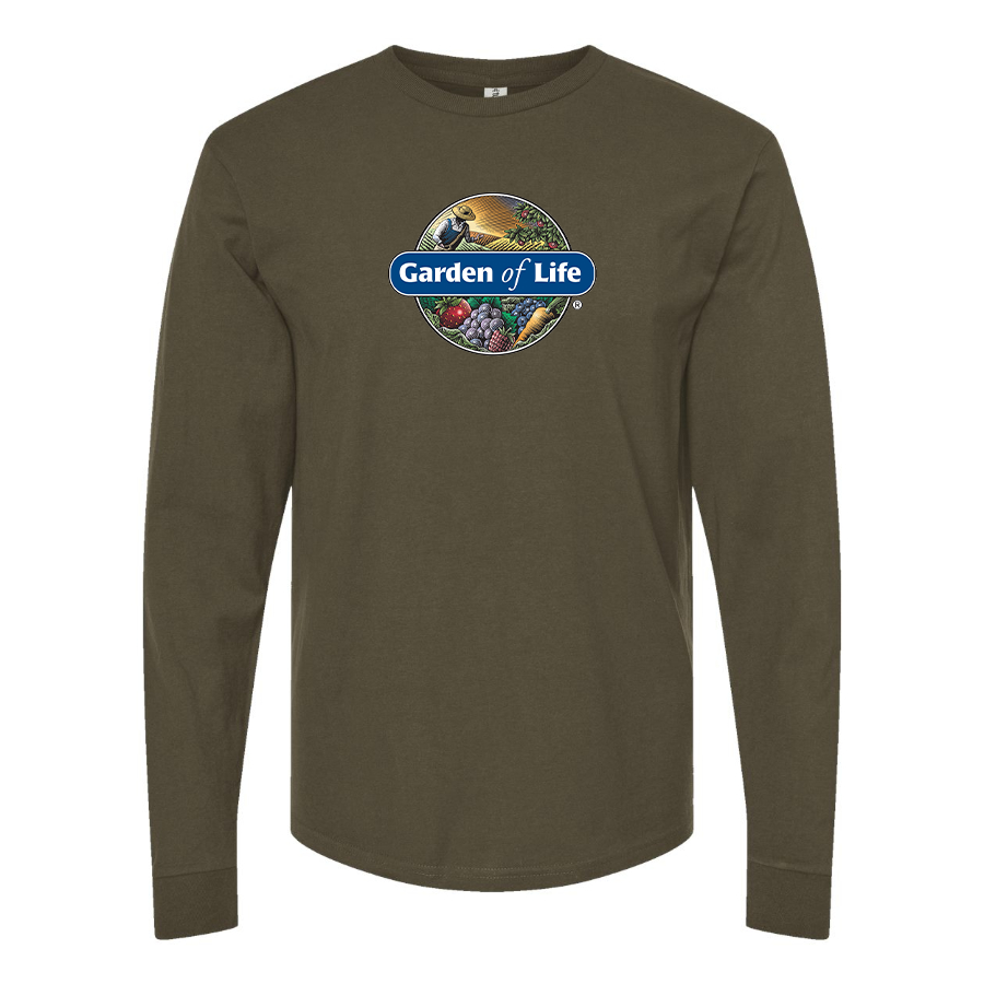 Men's Garden of Life Logo Cotton Long Sleeve T-Shirt