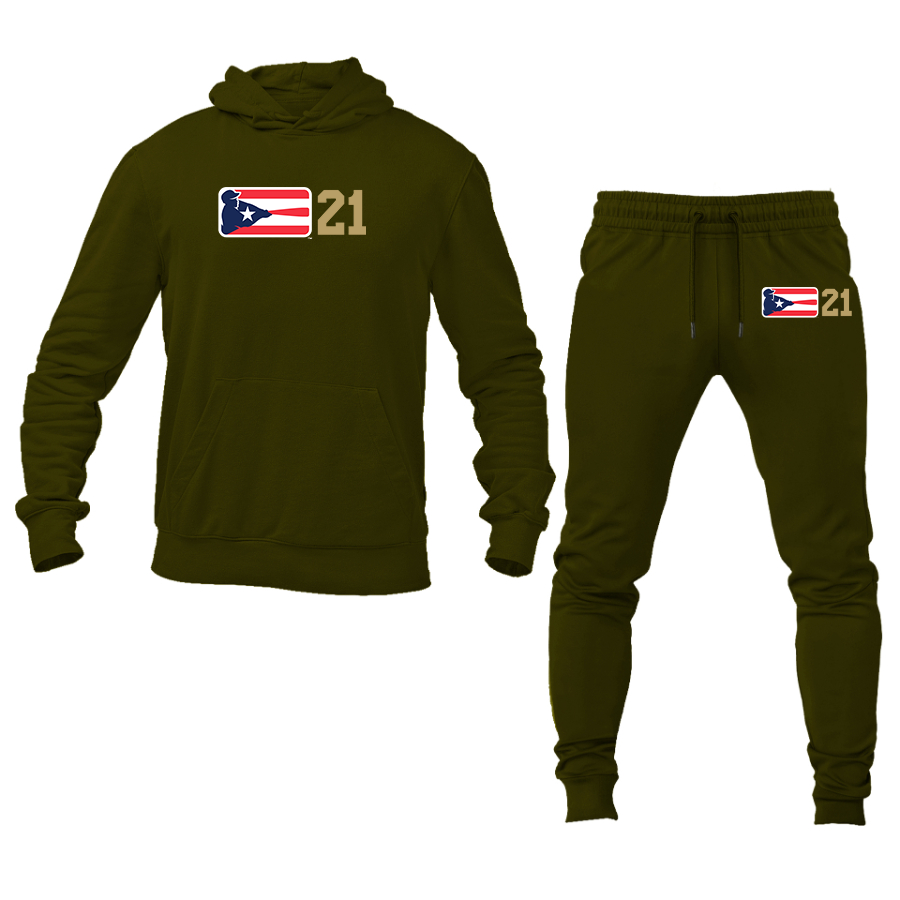 Men's Liga de Beisbol Profesional Roberto Clemente Logo Hoodie Joggers Set