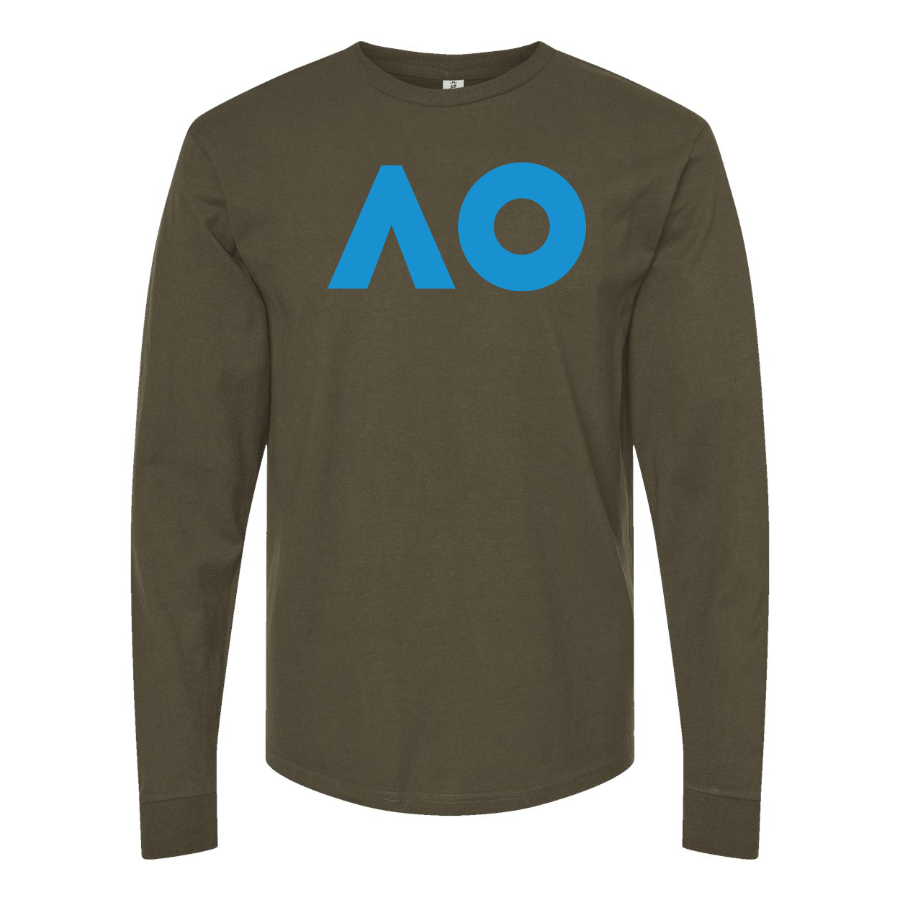 Men's Australian Open Logo Cotton Long Sleeve T-Shirt