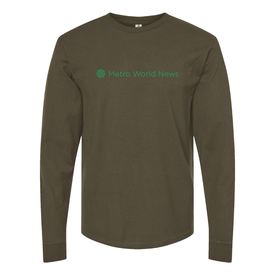 Men's  Metro International Logo Cotton Long Sleeve T-Shirt