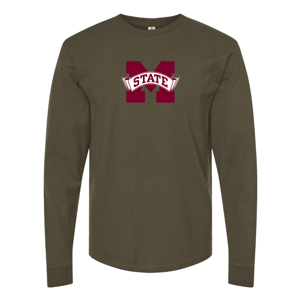 Men's  Mississippi State Bulldogs Logo Cotton Long Sleeve T-Shirt