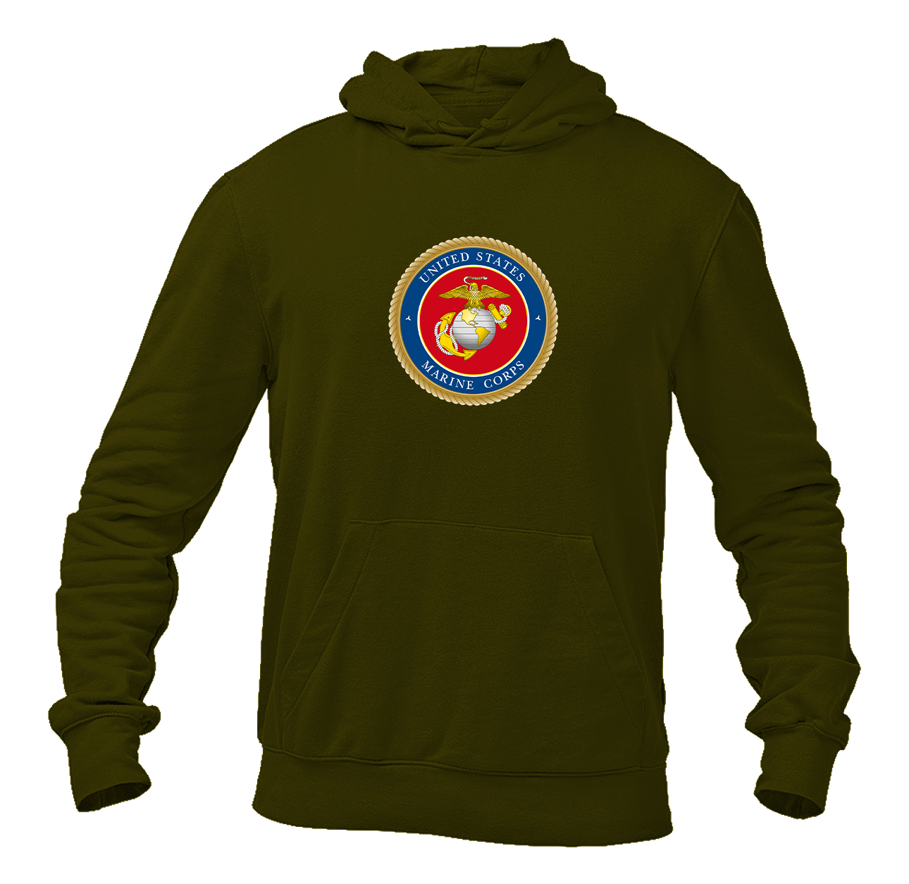 Men's  USMC Emblem Gildan  Heavy Blend Hooded Sweatshirt