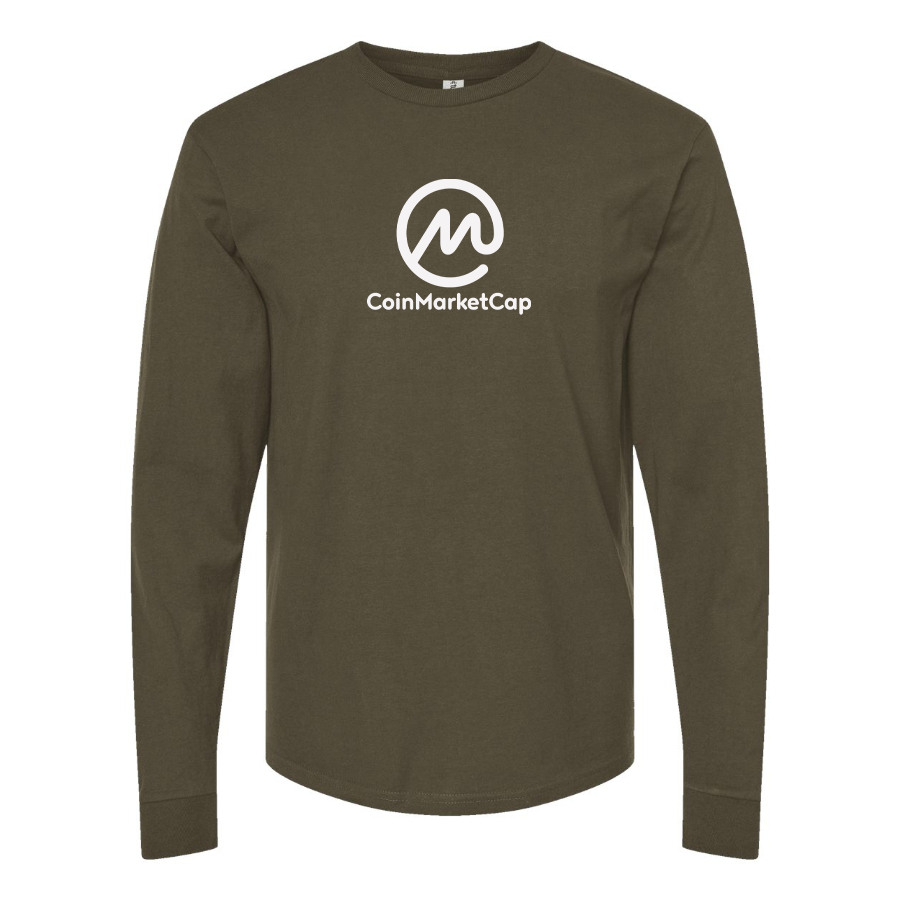 Men's CoinMarketCap Logo Cotton Long Sleeve T-Shirt