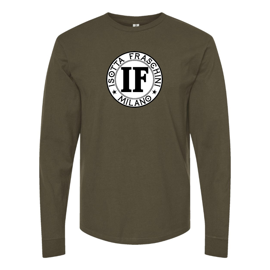 Men's Isotta Fraschini Logo Cotton Long Sleeve T-Shirt
