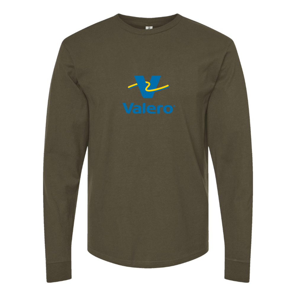 Men's Valero Gas Station Logo Cotton Long Sleeve T-Shirt