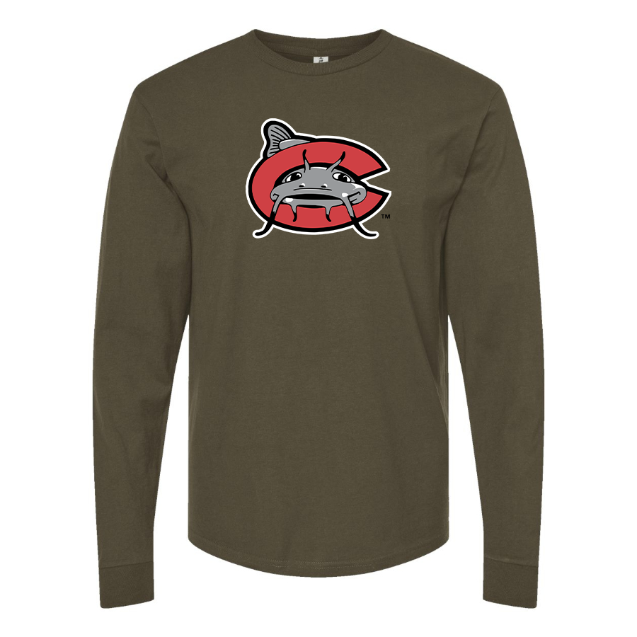 Men's Carolina Mudcats Logo Cotton Long Sleeve T-Shirt