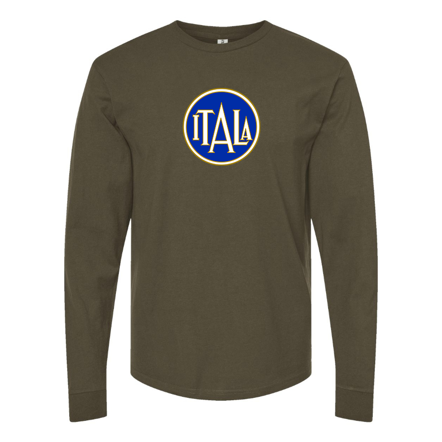 Men's  Itala Logo Cotton Long Sleeve T-Shirt