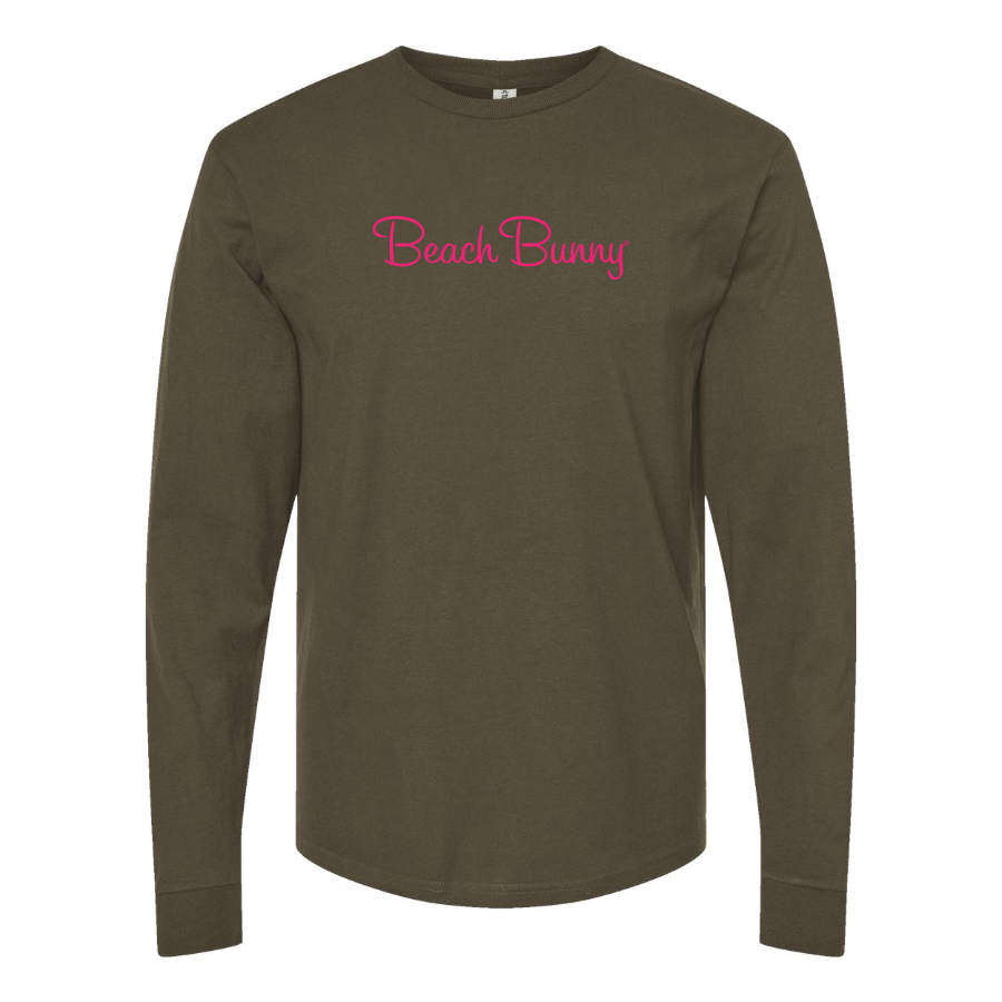 Men's Beach Bunny Logo Cotton Long Sleeve T-Shirt