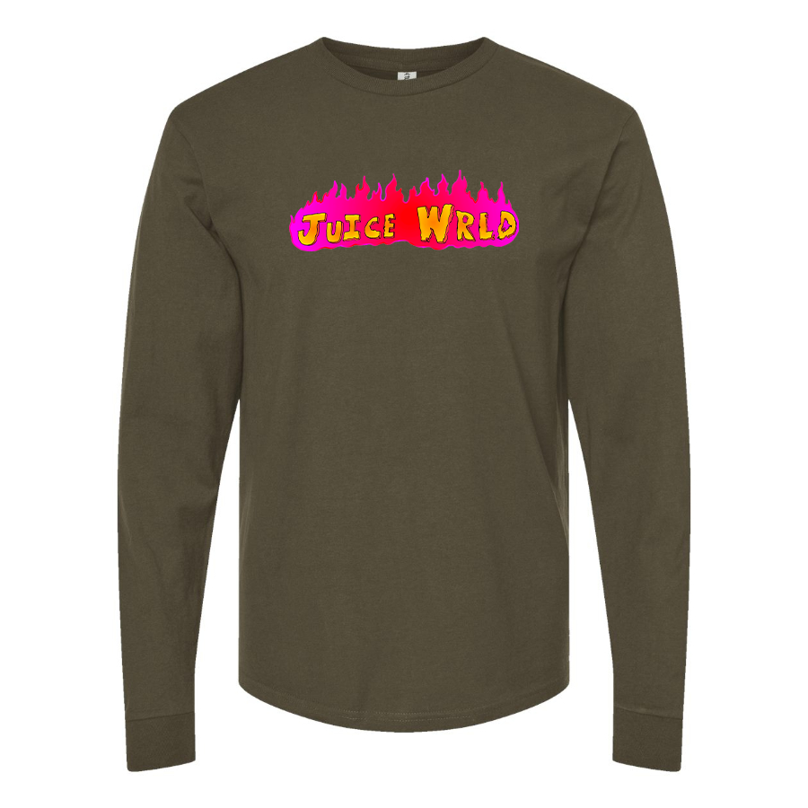 Men's Juice WRLD Logo Cotton Long Sleeve T-Shirt