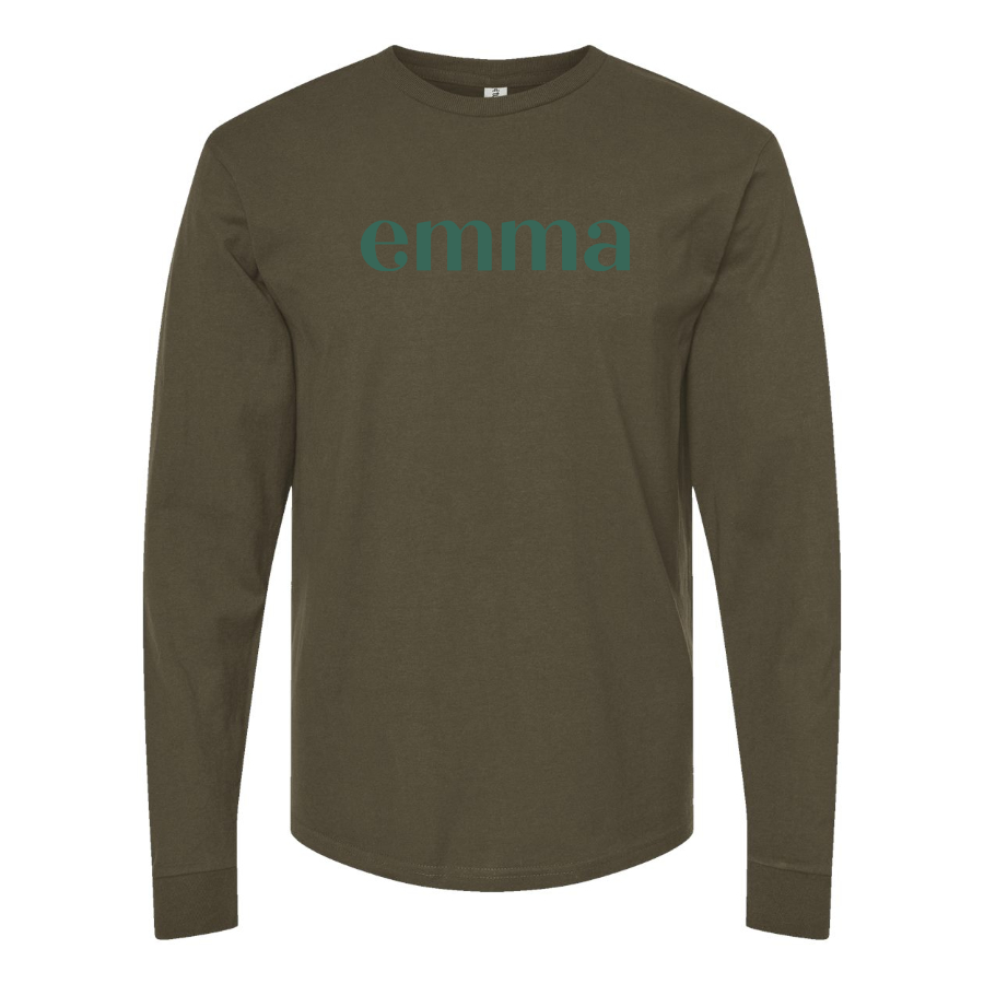 Men's Emma Logo Cotton Long Sleeve T-Shirt