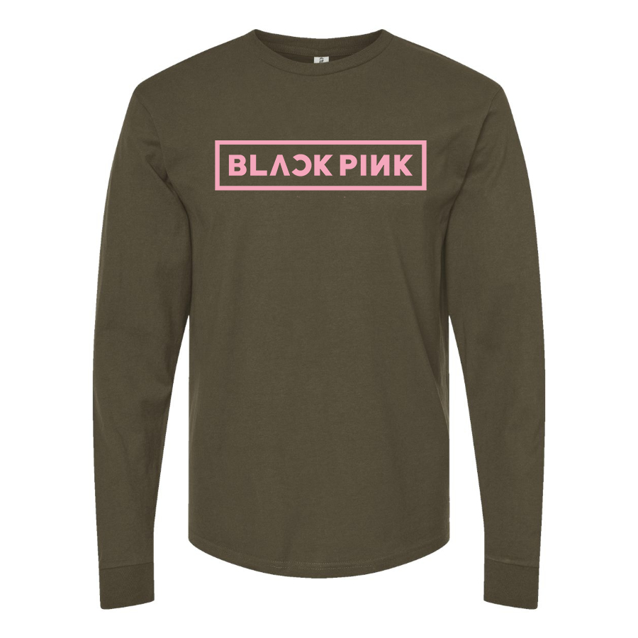 Men's  Blackpink Logo Cotton Long Sleeve T-Shirt