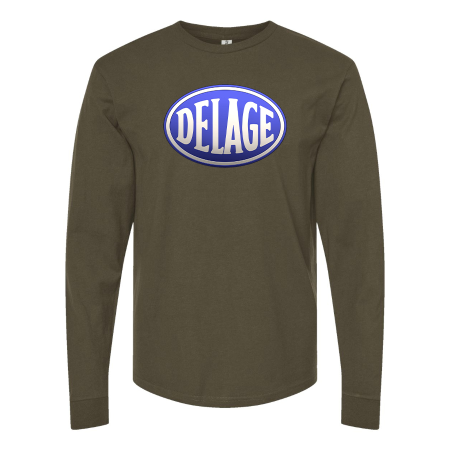 Men's Delage  Logo Cotton Long Sleeve T-Shirt