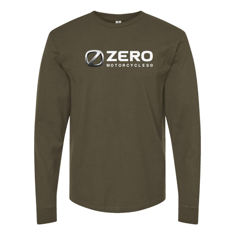 Men's Zero Motorcycles Logo Cotton Long Sleeve T-Shirt