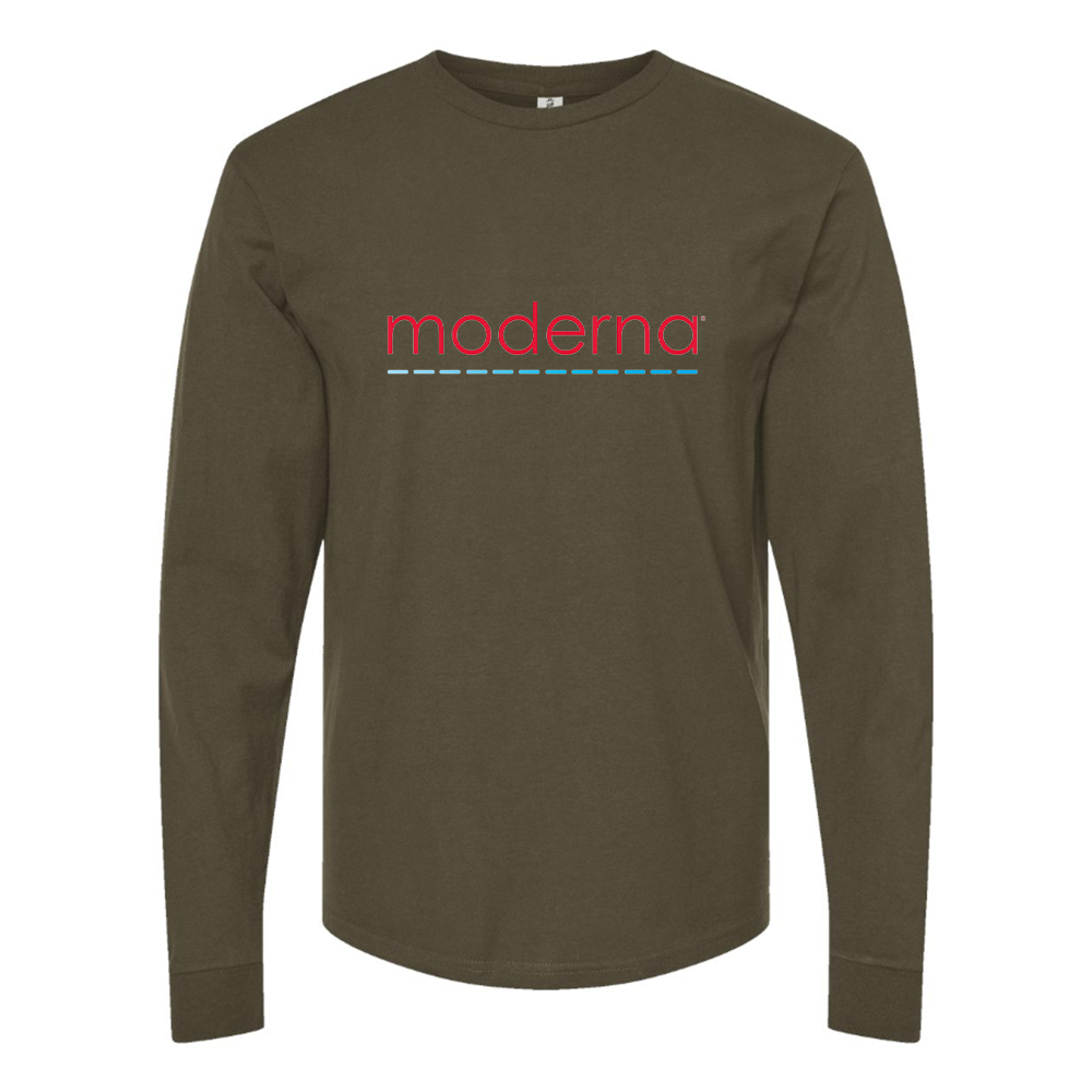 Men's Moderna Logo Cotton Long Sleeve T-Shirt