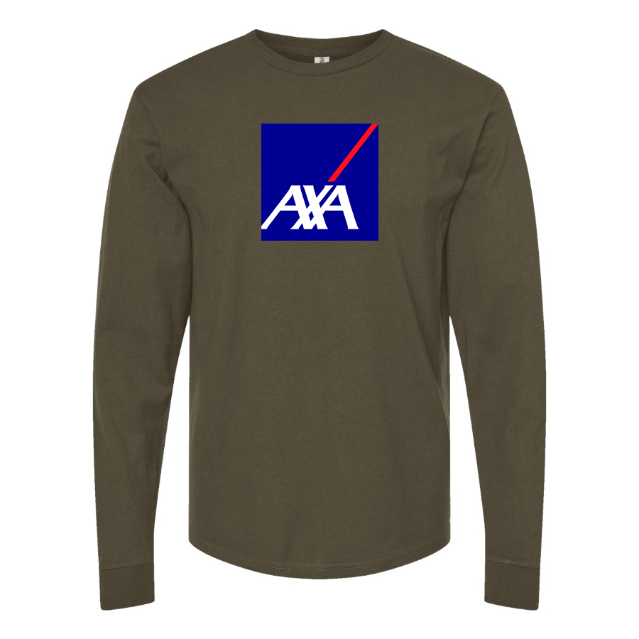 Men's Axa Logo Cotton Long Sleeve T-Shirt
