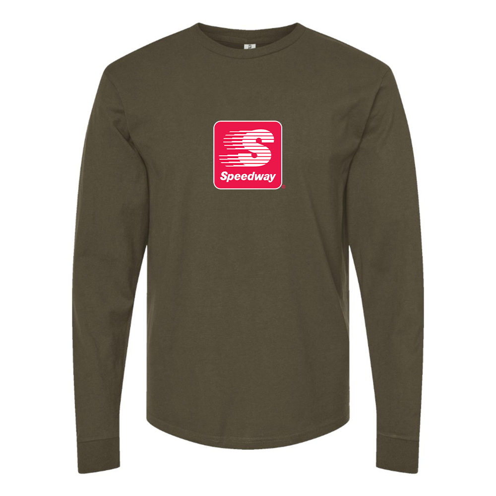Men's Speedway Gas Station  Logo Cotton Long Sleeve T-Shirt