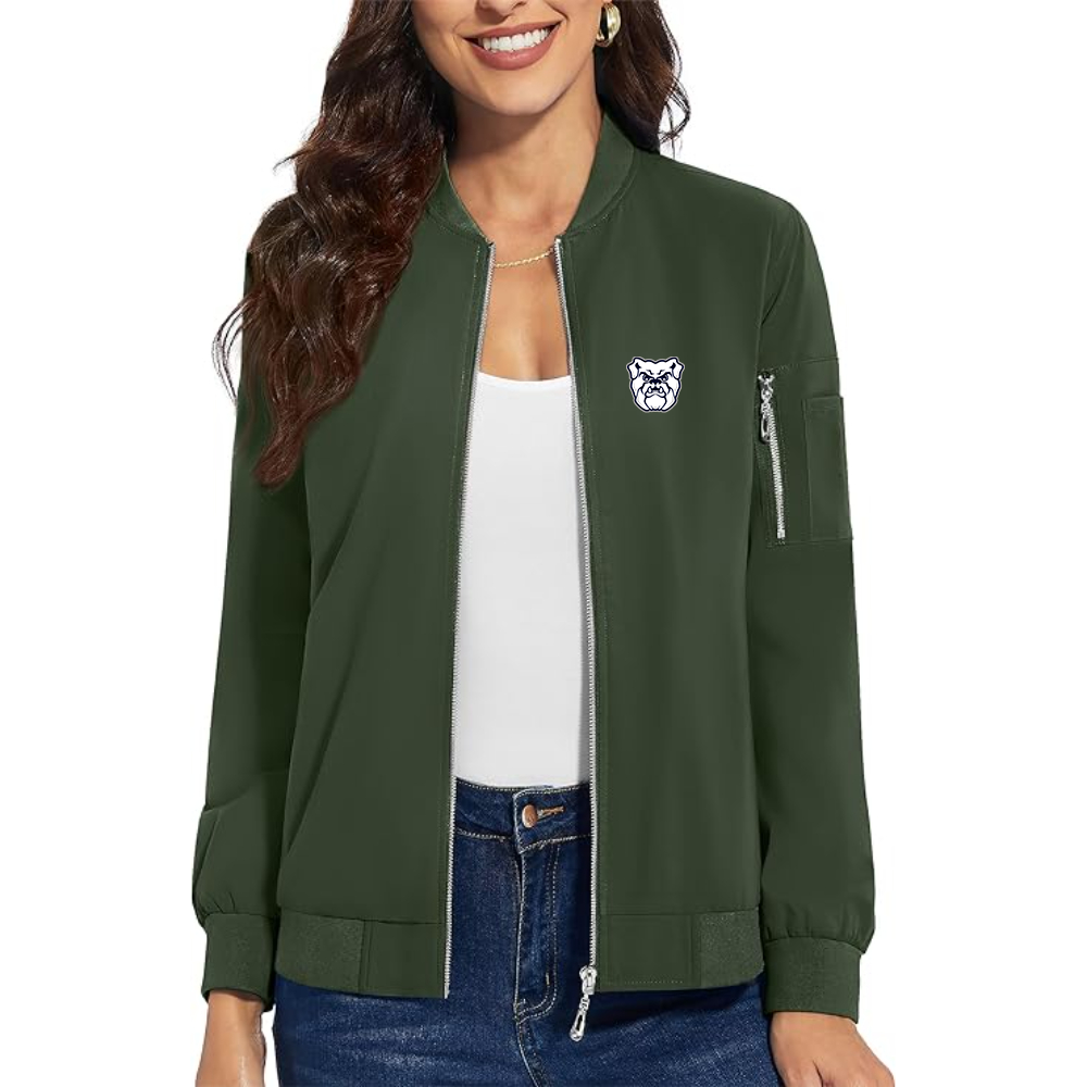 Women's  Butler Bulldogs  Premium Bomber Jacket with Polished Detailing and Functional Sleeve Pocket Modern Luxury Outerwear