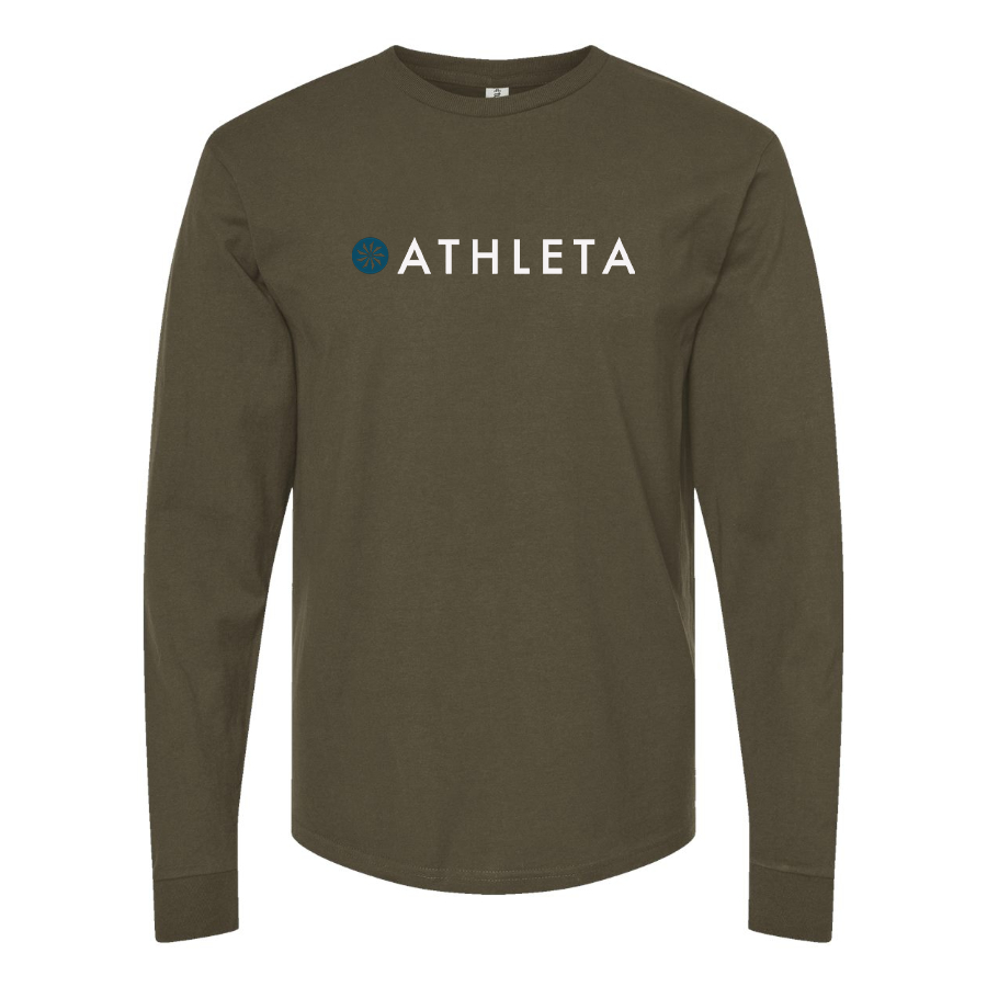 Men's Athleta Logo Cotton Long Sleeve T-Shirt