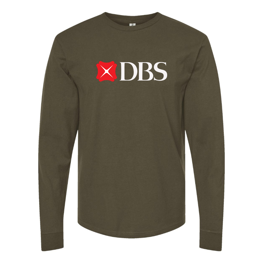 Men's DBS Bank Logo Cotton Long Sleeve T-Shirt