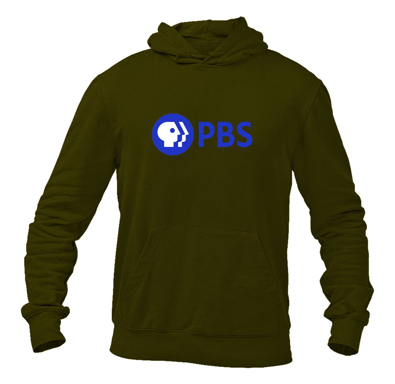Men's PBS Blue  Softstyle Midweight Hooded Sweatshirt