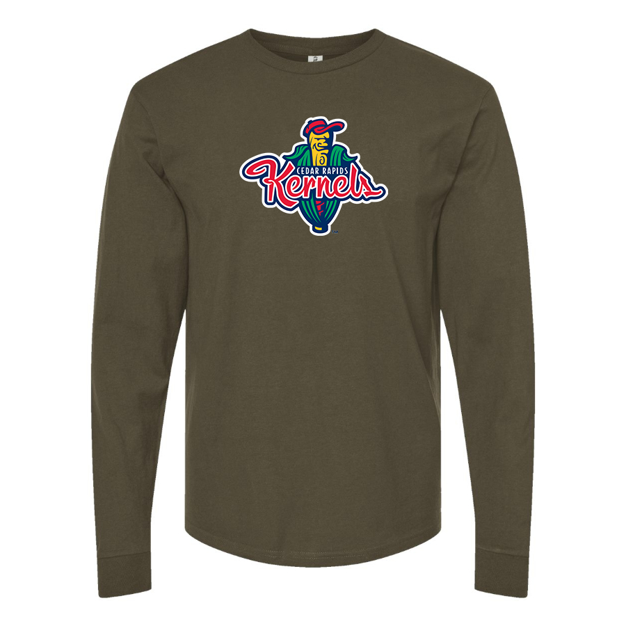 Men's Cedar Rapids Kernels Logo Cotton Long Sleeve T-Shirt