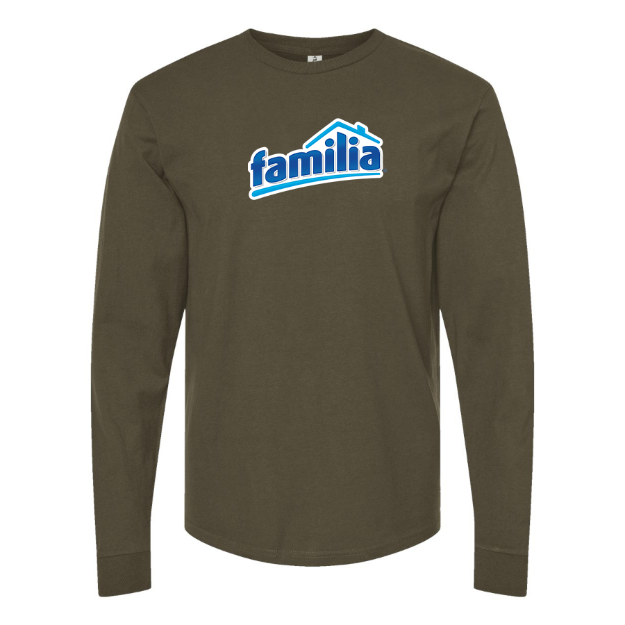 Men's Familia Logo Cotton Long Sleeve T-Shirt