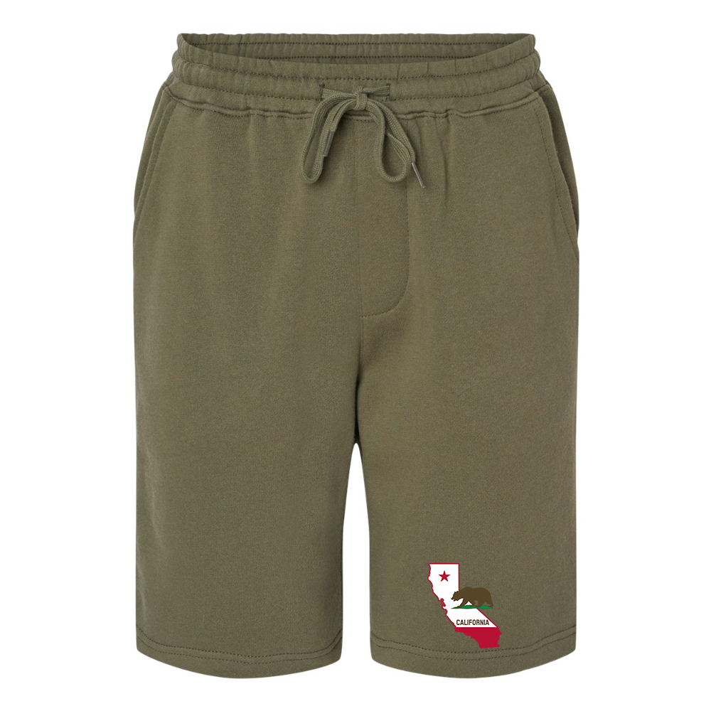 Men's  California Bear Map Independent Trading Co Midweight Fleece Short