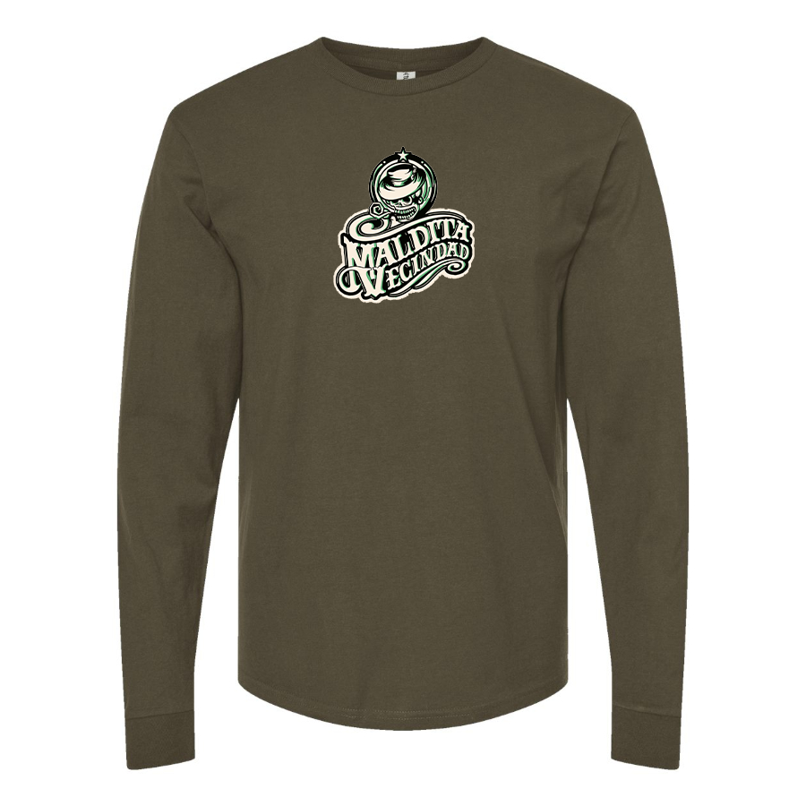 Men's  Maldita Vecindad Logo Cotton Long Sleeve T-Shirt
