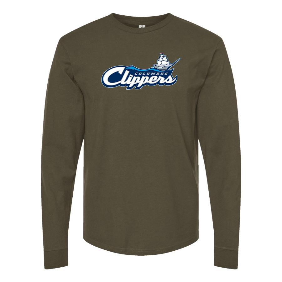 Men's Columbus Clippers Logo Cotton Long Sleeve T-Shirt