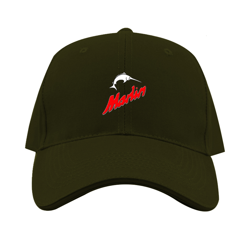 Marlin Logo  Dad Baseball Cap Hat