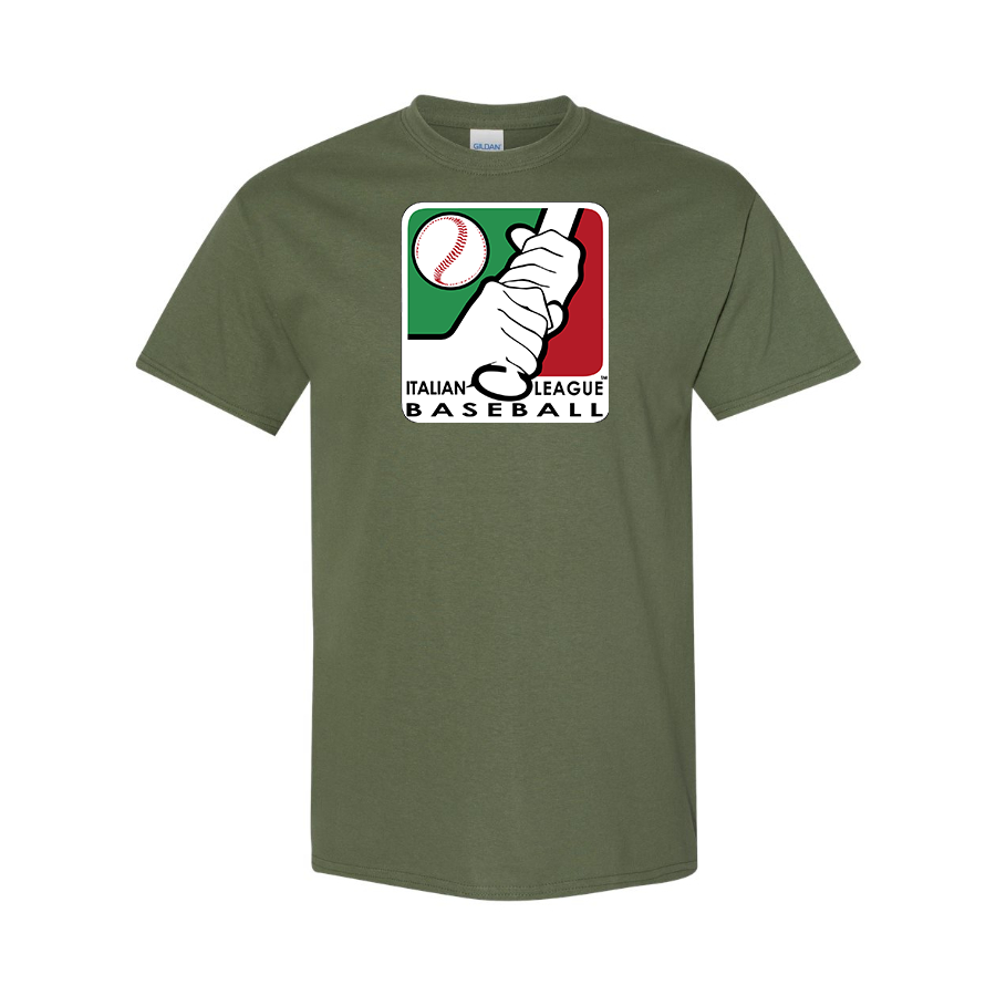 Men's Italian Baseball League Logo Cotton T-Shirt