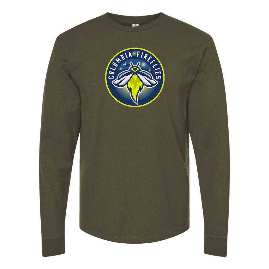 Men's Columbia Fireflies Logo Cotton Long Sleeve T-Shirt