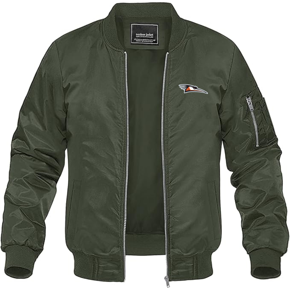 Men's Delmarva Shorebirds Logo Lightweight Bomber Jacket Windbreaker Softshell Varsity Jacket Coat