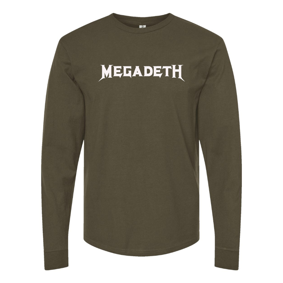 Men's Megadeth Logo Cotton Long Sleeve T-Shirt