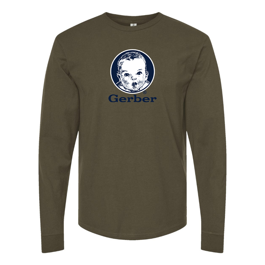 Men's Gerber  Logo Cotton Long Sleeve T-Shirt