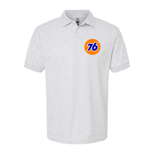 Men's 76 Gas Station  Gildan Dry Blend Jersey Polo