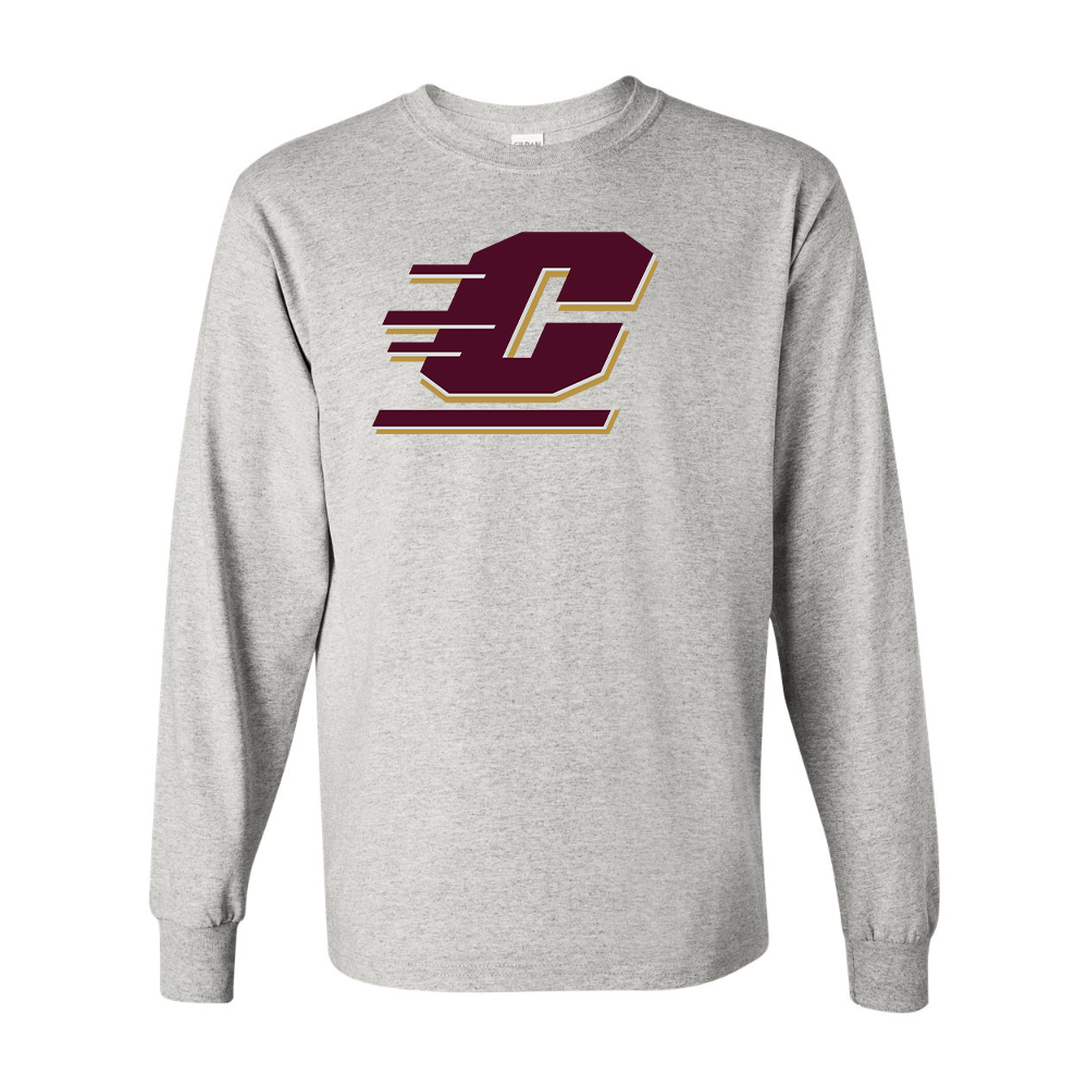 Men's Central Michigan Chippewas  Gildan Heavy Cotton Long Sleeve T-Shirt