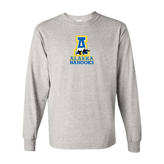 Men's Alaska Nanooks Gildan Heavy Cotton Long Sleeve T-Shirt