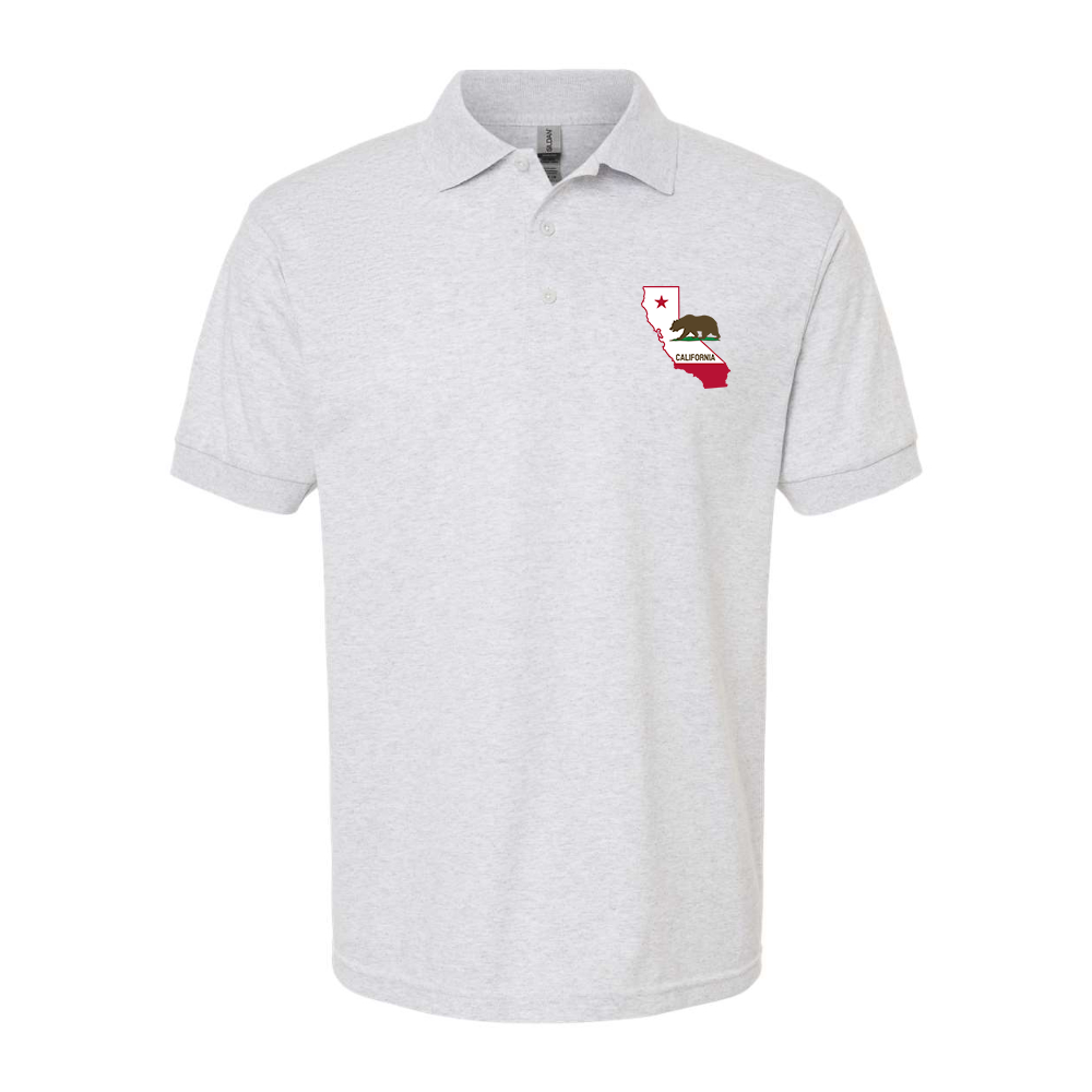 Men's California Bear Map Dry Blend Jersey Polo