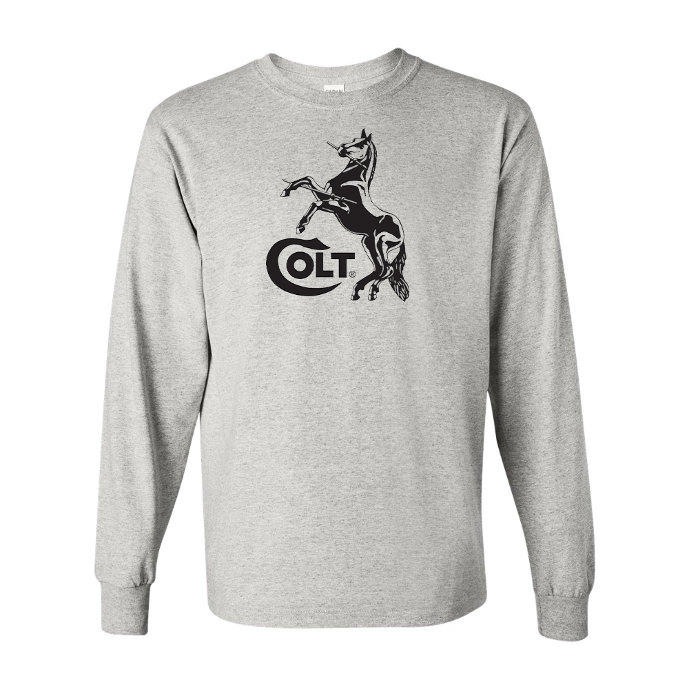 Men's Colt Horse Gildan Heavy Cotton Long Sleeve T-Shirt