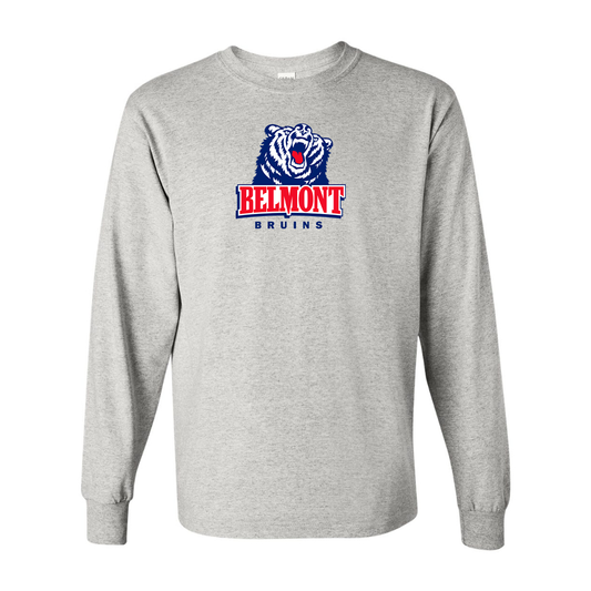 Men's Belmont Bruins  Gildan Heavy Cotton Long Sleeve T-Shirt