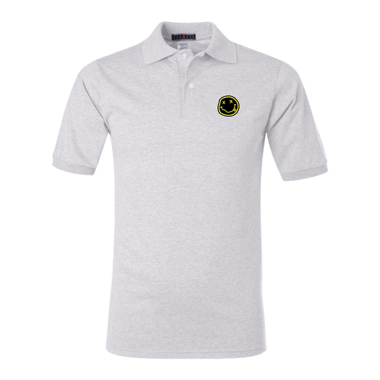 Men's Nirvana Yellow and Black Face JERZEES  SpotShield polo