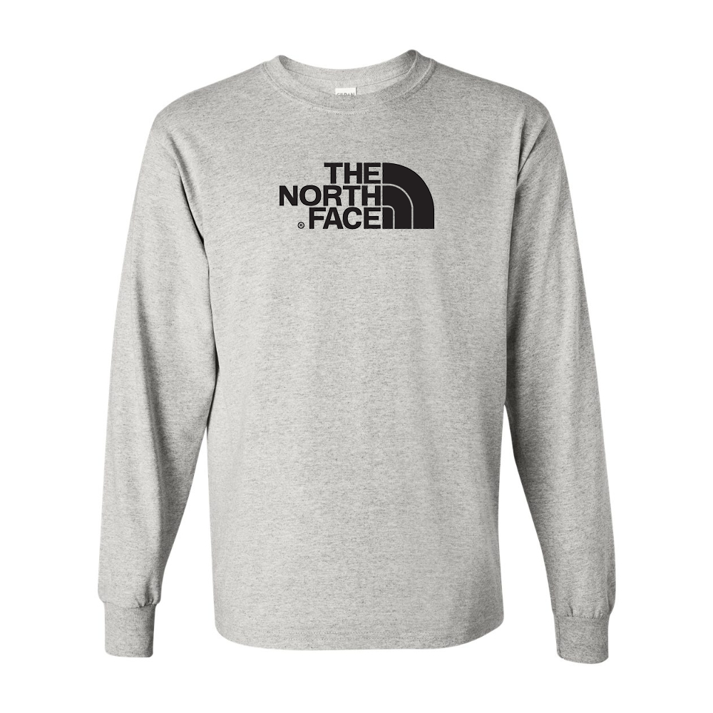 Men's  The North Face Black Gildan Heavy Cotton Long Sleeve T-Shirt