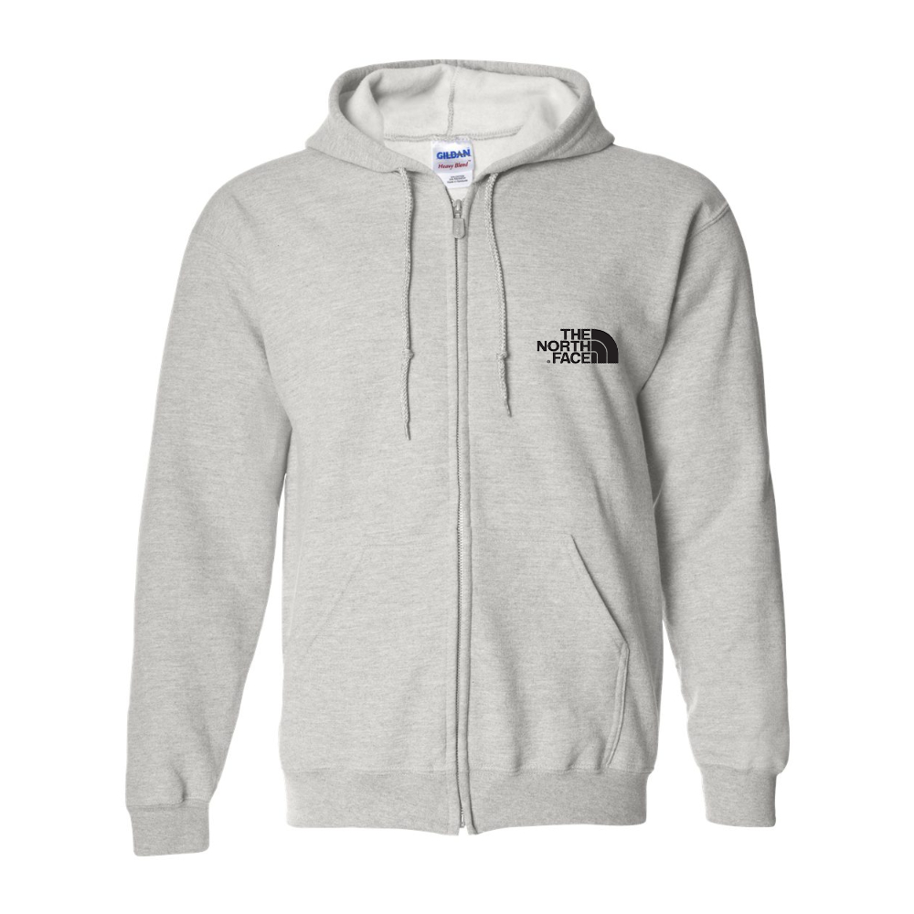 Men's  The North Face Black  Gildan  Heavy Blend Full Zip Hooded Sweatshirt