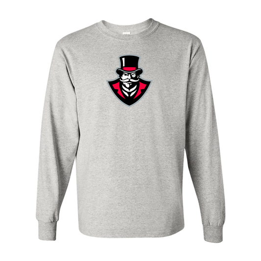 Men's  Austin Peay Governors  Gildan Heavy Cotton Long Sleeve T-Shirt