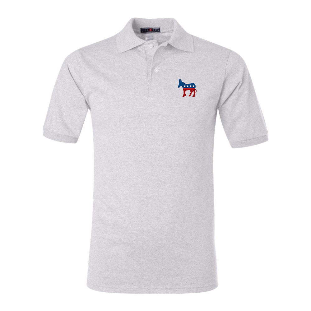 Men's Democrat Election Symbol JERZEES  SpotShield polo