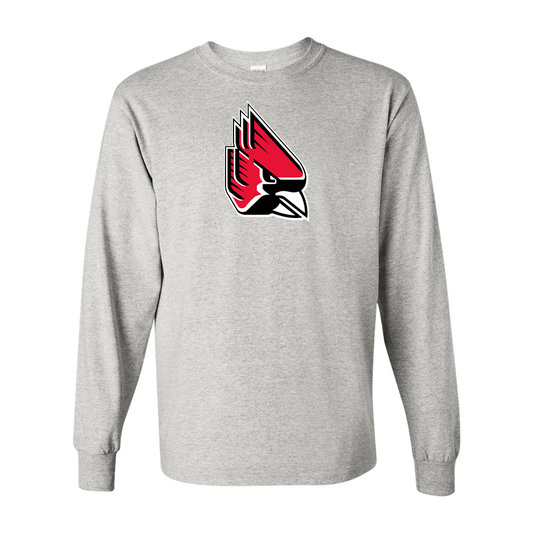 Men's   Ball State Cardinals Gildan Heavy Cotton Long Sleeve T-Shirt